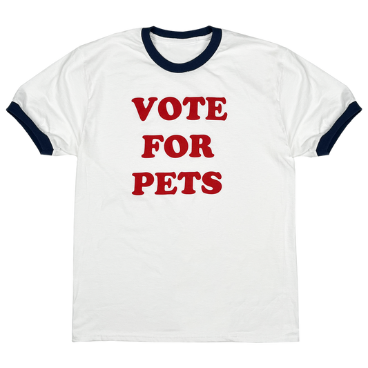 Vote For Pets Unisex Ringer Tee