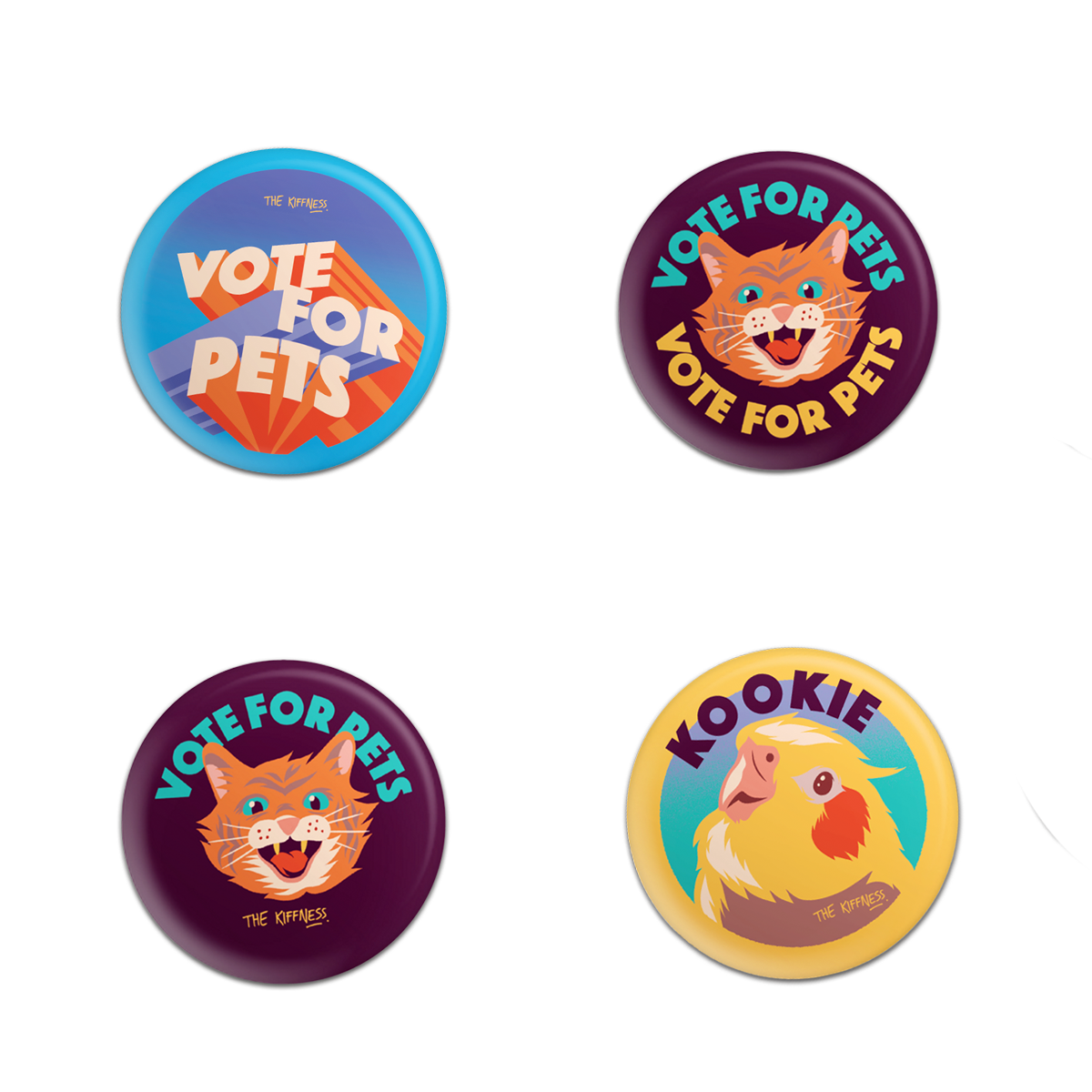 Kiffness 4 Button Pack
