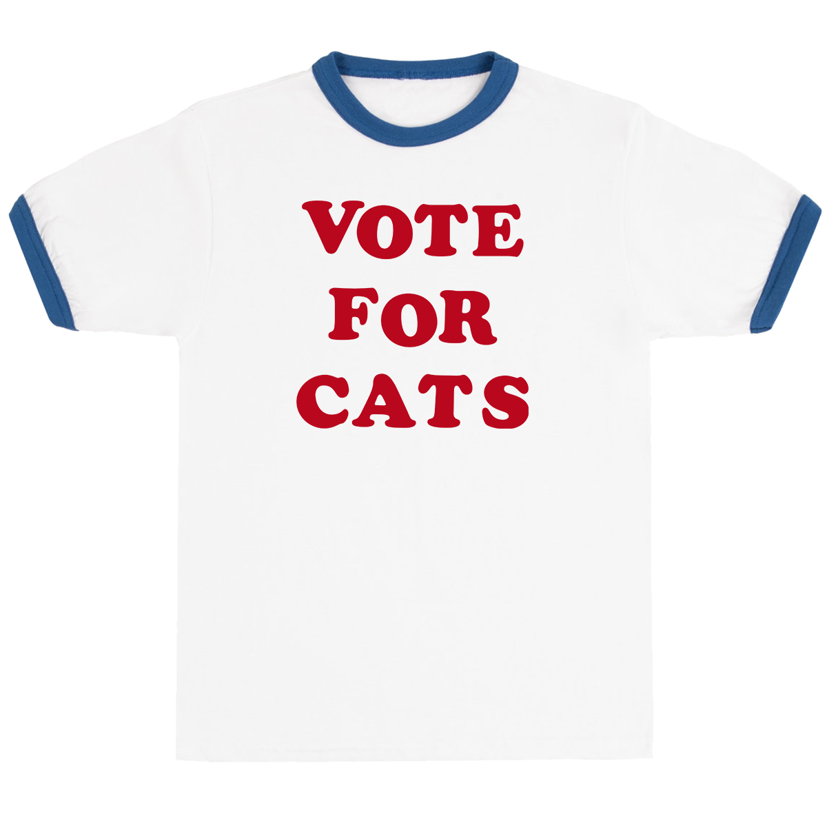 Vote For Cats Unisex Ringer Tee