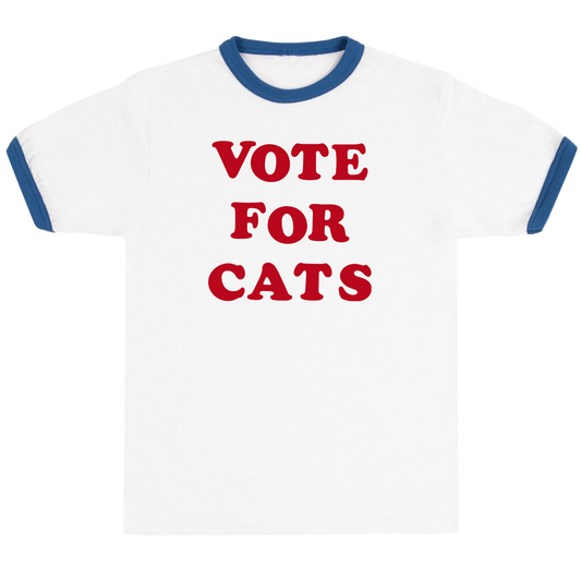 Vote For Cats Unisex Ringer Tee